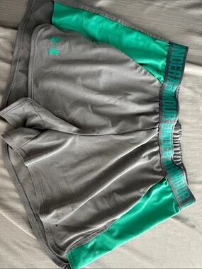 Under Armour Gray and Teal Performance Shorts